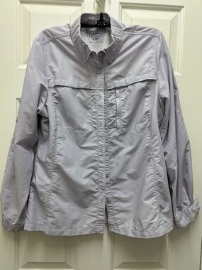 L.L. Bean Women's Light Purple Button-Front Outdoor Shirt